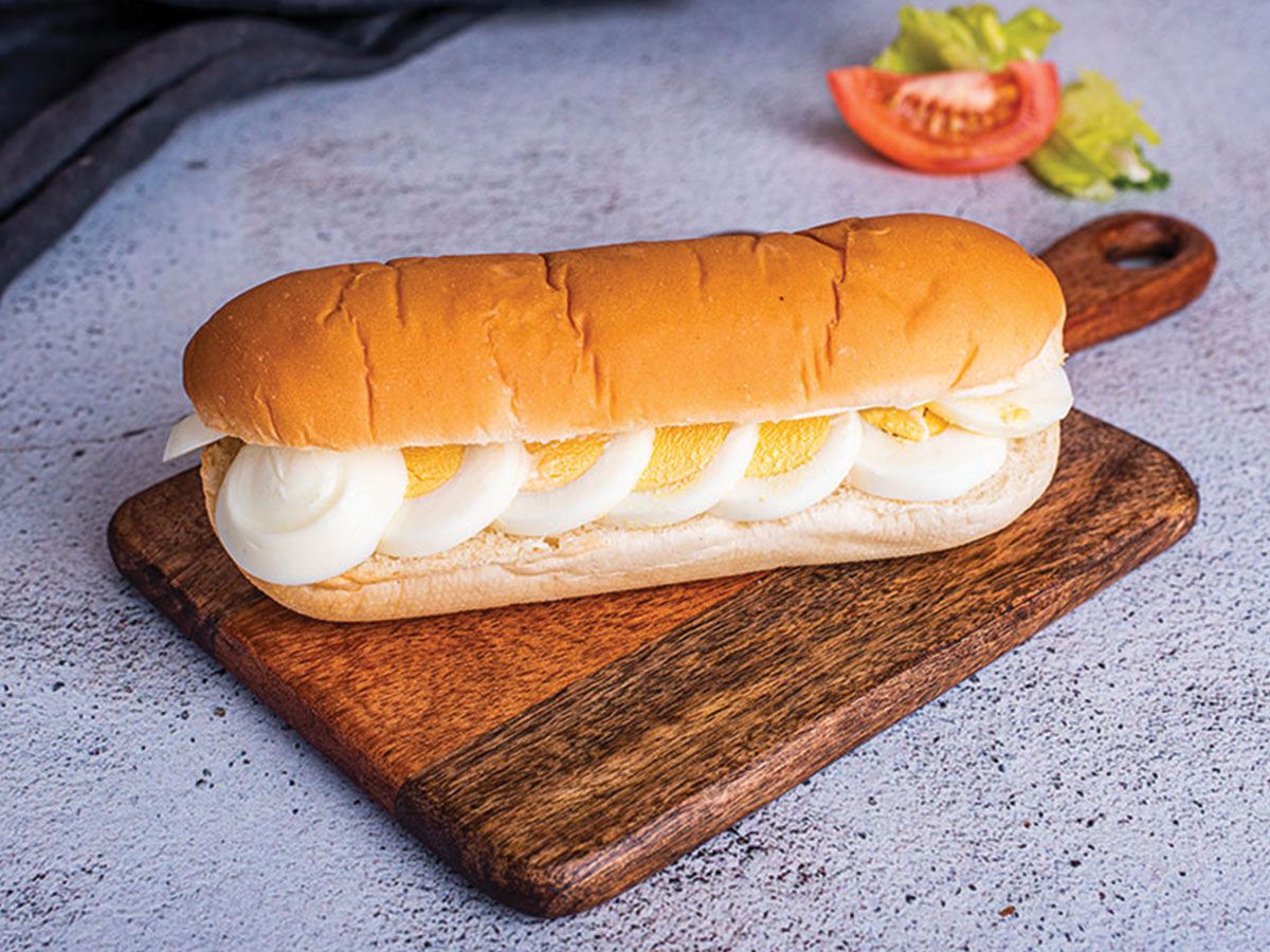 Boiled egg sandwich