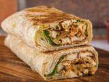 Chicken Shawerma With Cheese Sandwich