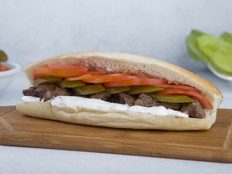 Grilled Oriental Sausage Sandwich