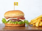 Beef Burger With Cheese Fries Sandwich
