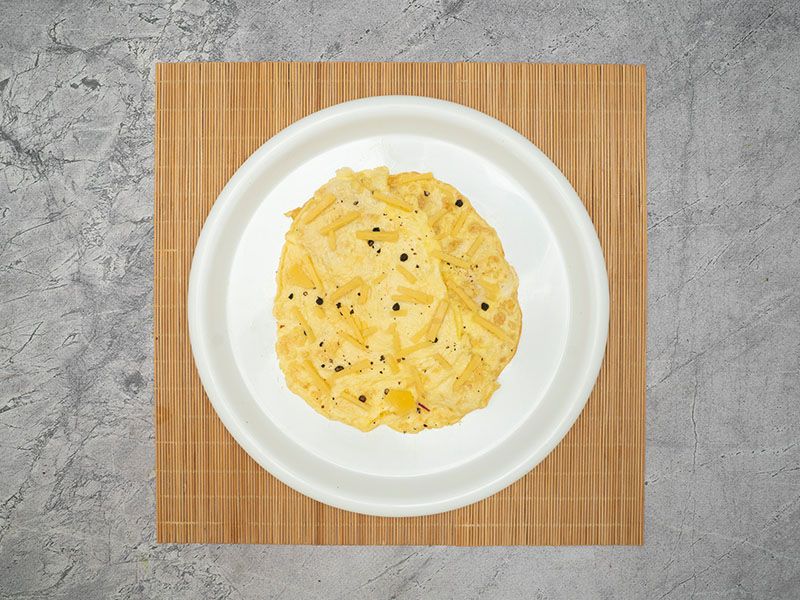 Omelette Eggs With Cheese 2 Eggs Platter