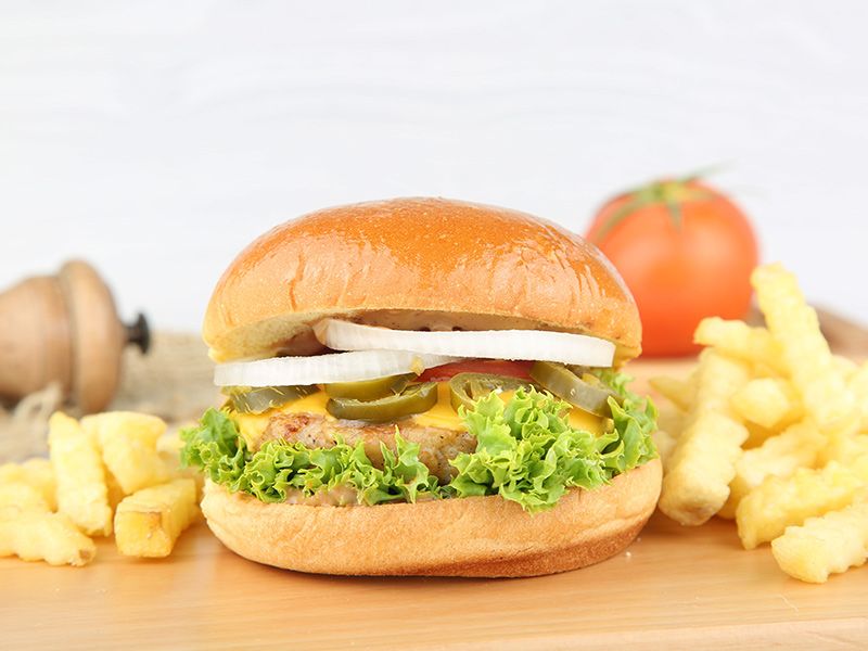 Chicken Burger With Cheese Sandwich