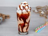 Chocolate With Caramel And Vanilla Milkshake