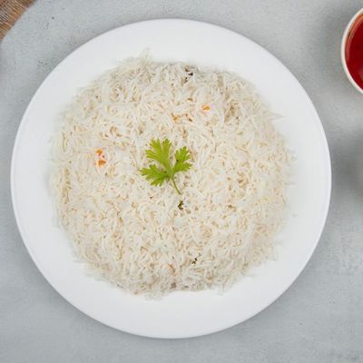 أرز أبيض طبق صغير