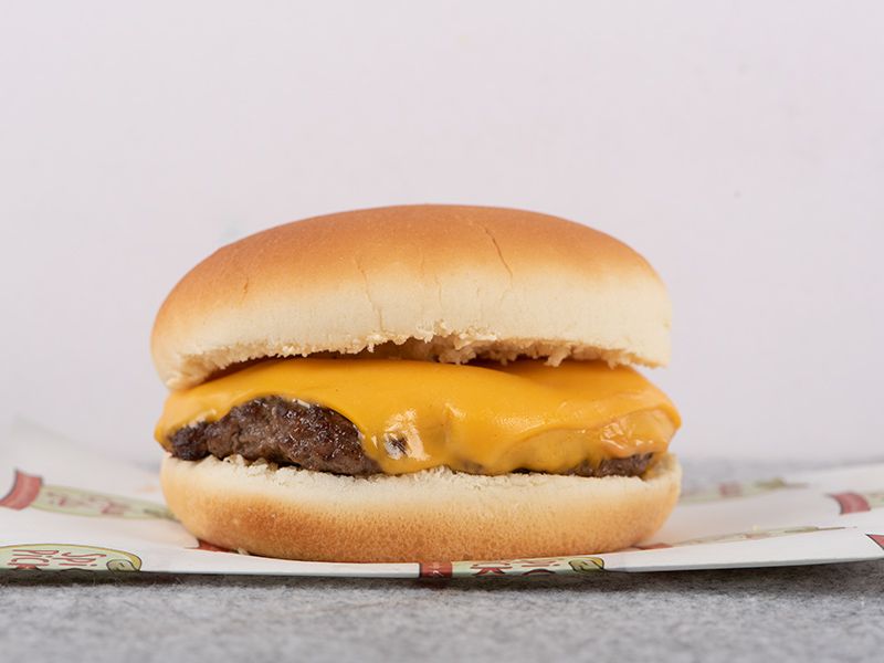 Beef Burger With Cheese Sandwich