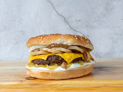 Mushroom Burger Sandwich