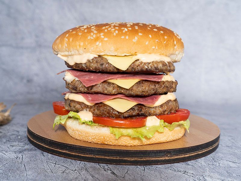 Spicy Beef Bacon Burger Sandwich