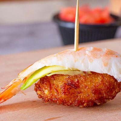 Fried Crispy Rice With Shrimp