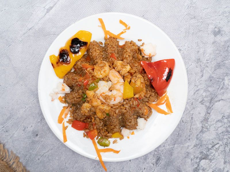 Red Rice With Shrimp