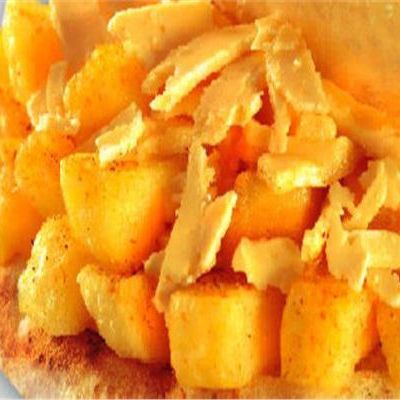 بطاطس مع ساندويتش مقلي