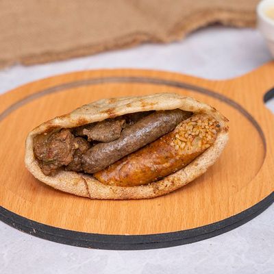 Kofta, mombar and liver loaf