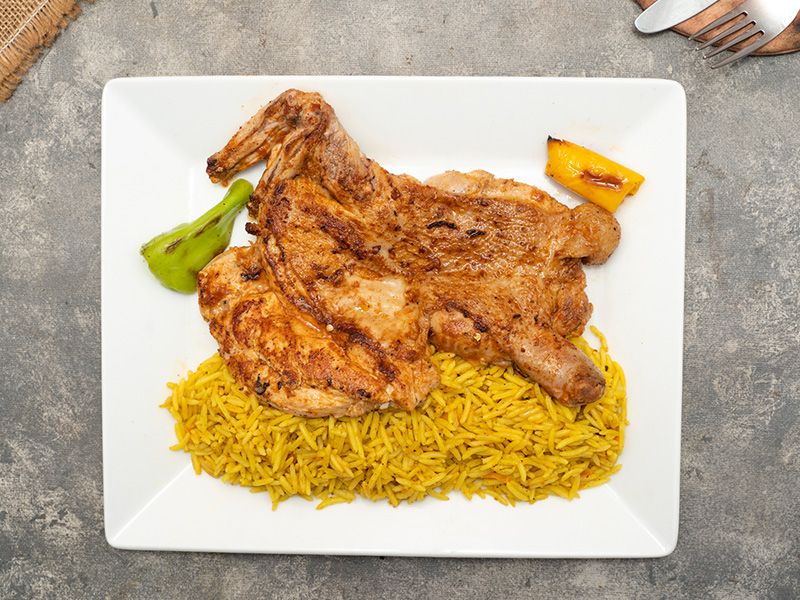 Roasted Chicken With Potatoes And Rice