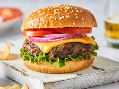 Steak Burger With Cheese Sandwich