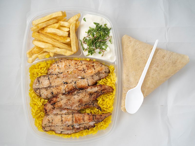 Charcoal Grilled Chicken Slices Meal