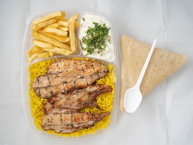 Charcoal Grilled Chicken Slices Meal