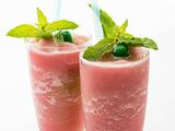 Guava Strawberry Mint Cocktail.