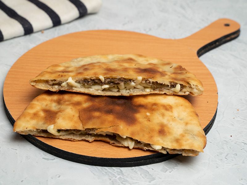 Hawawshi Sandwich With Mozzarella Cheese
