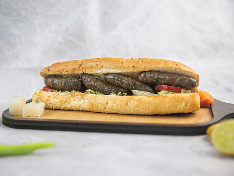 Grilled Oriental Sausage Sandwich