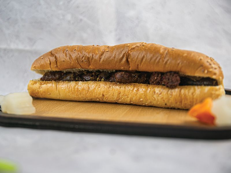 Fried Alexandrian Sausage Sandwich
