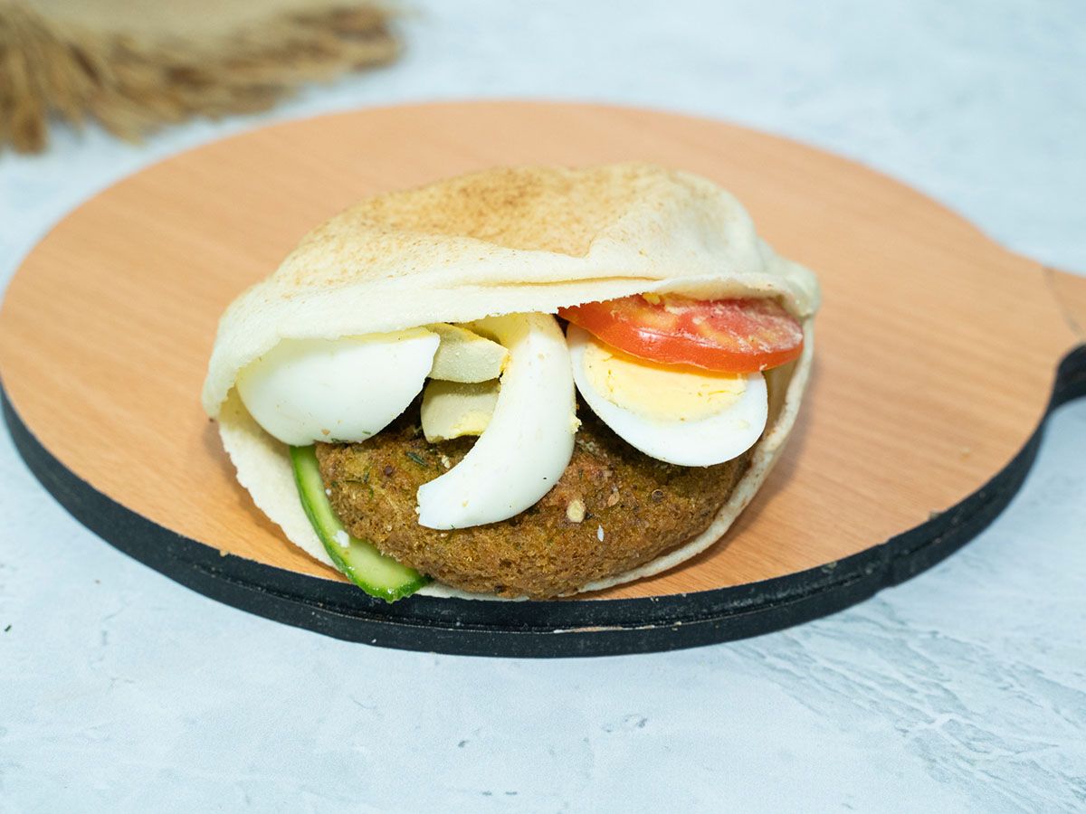 Falafel Sandwich With Egg