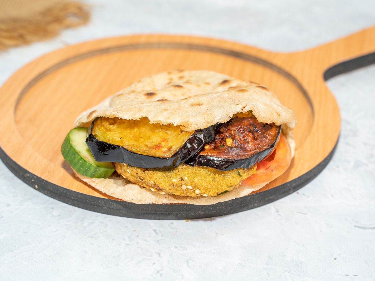 Taamia With Eggplant Sandwich