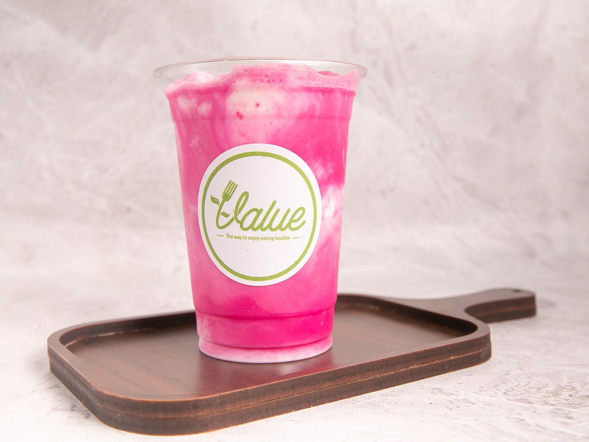 Yogurt beet juice
