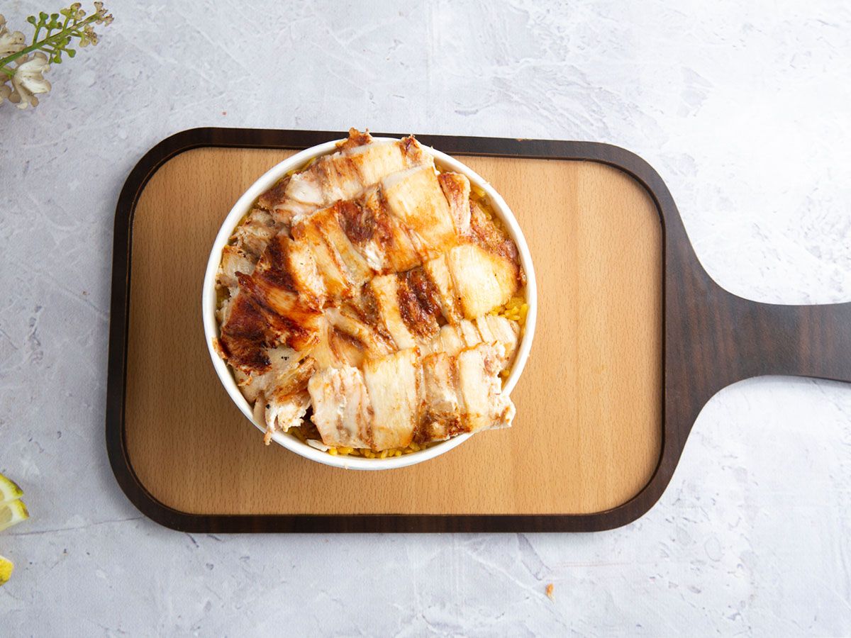 Chicken Shawerma With Mozzarella Cheese Fatteh