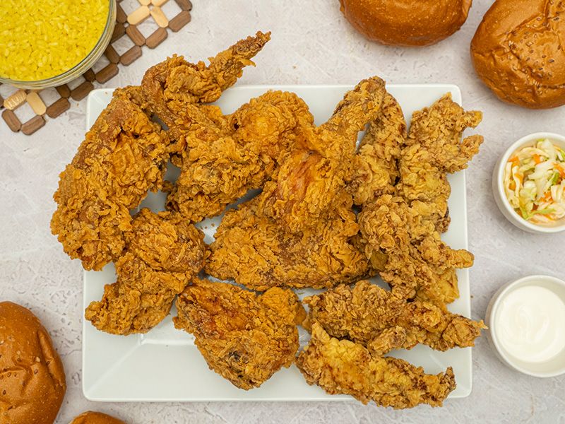 6 Broasted Chicken Pieces And 6 Chicken Strips Pieces Meal