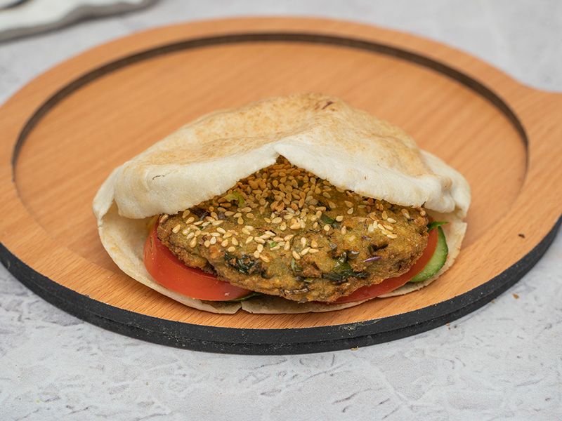 Stuffed Taamia With Eggplant Sandwich
