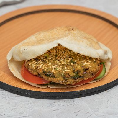 Stuffed Taamia With Eggplant Sandwich