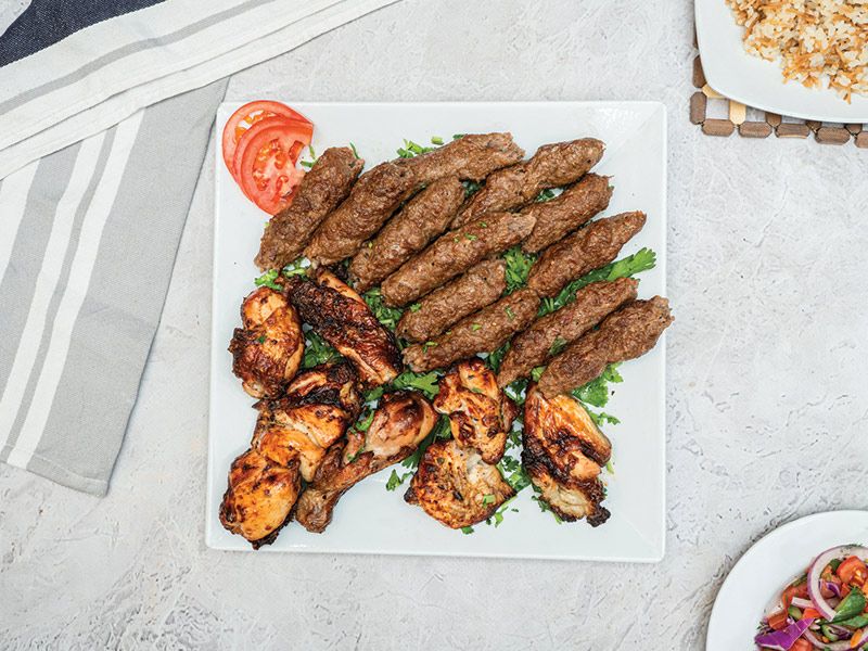 Half Chicken And 1/2 Kofta Meal