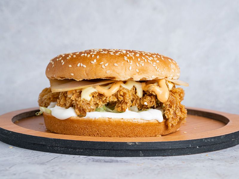 Crispy Chicken With Smoked Turkey Sandwich