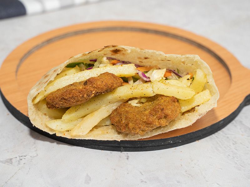 Falafel With French Fries Sandwich