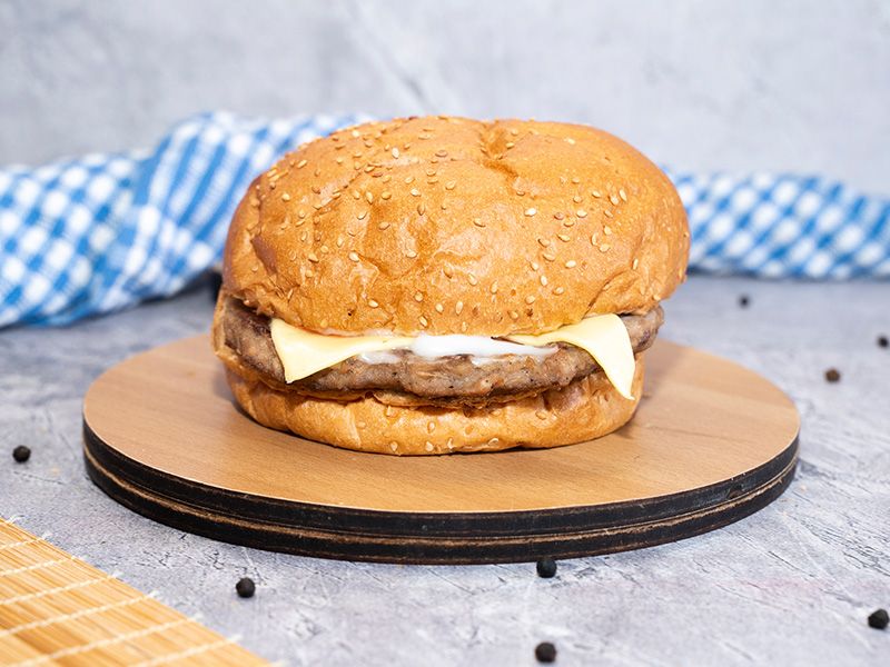 Jumbo Beef Burger With Cheese Sandwich