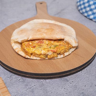 Falafel sandwich with Shakshuka