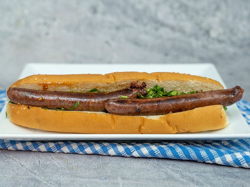 Sausage Sandwich On The Grill