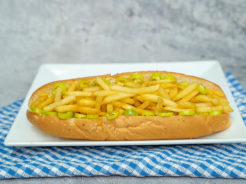 French Fries With Pepper Sandwich