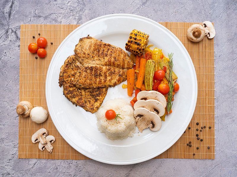 Grilled Chicken Breasts Platter