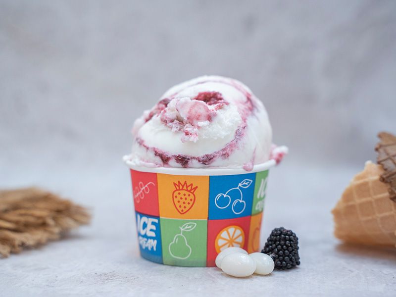 Ice Cream With Berry Yogurt