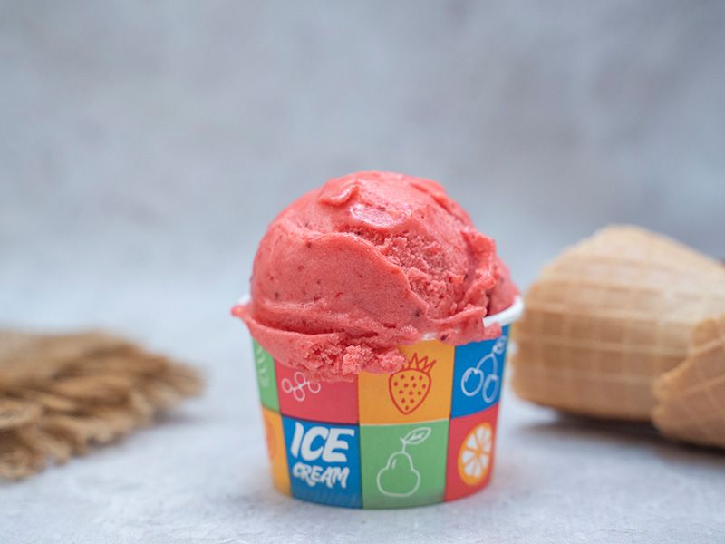 Ice Cream With Strawberry