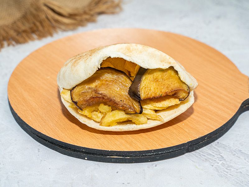 Potatoes With Eggplant Sandwich
