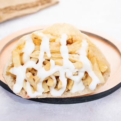 French Fries With Mayonnaise Sandwich