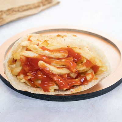 French Fries With Ketchup Sandwich