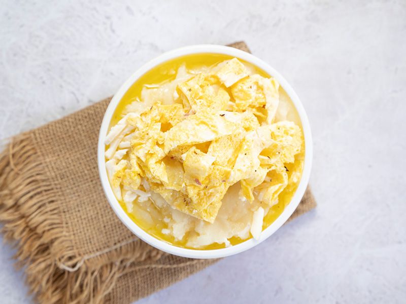 Mashed Potatoes With Omelette Box