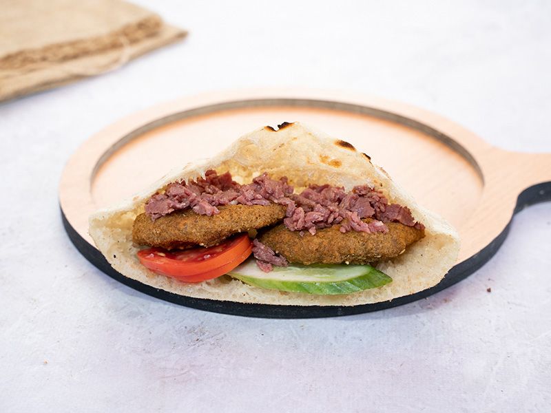 Taamia With Pastrami