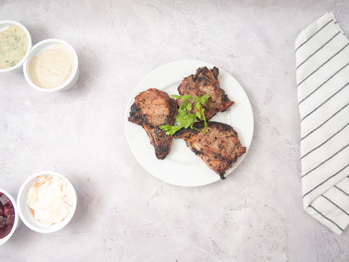 Grilled veal chops