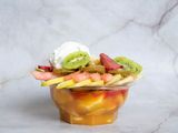 Fruit Salad With Ice Cream Fresh
