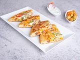 Bread with sausage and cheese
