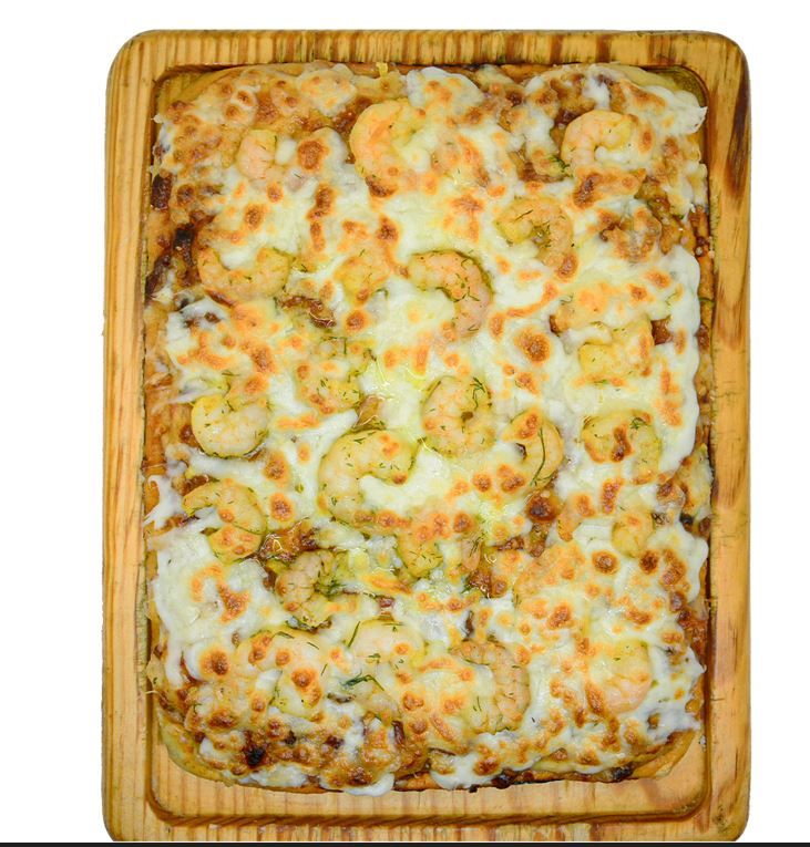 Crispy Shrimp Pizza With Ranch Sauce