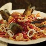 Seafood Fettuccine with Alfredo Sauce
